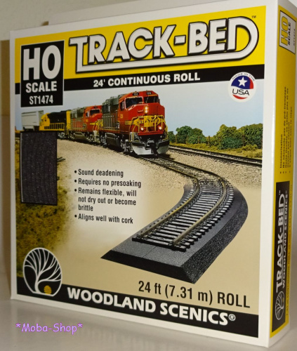 Preview: Woodland ST1474 (ehem. NOCH 95952) H0 Gleisbettung 7,31m